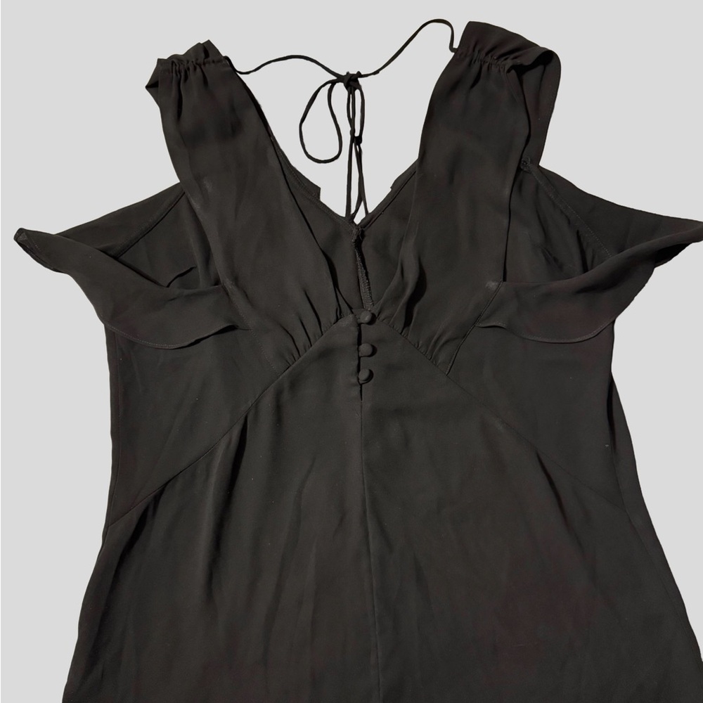 Express Black Ruffle Blouse - Picture 4 of 5